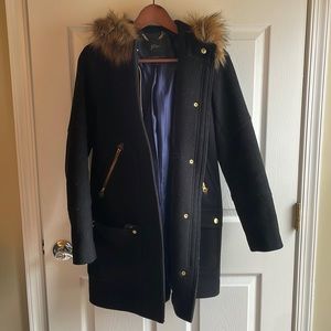 J Crew chateau parka in italian stadium-cloth wool